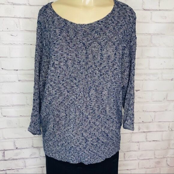 Chico’s 3/4 length metallic SZ 3 sleeve sweater - Picture 7 of 10